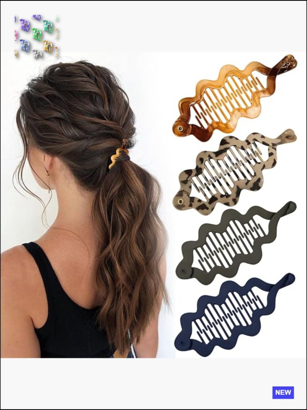4 Acrylic Hair Claws Banana Clips for Thin Hair Gentle Hold Daily Use